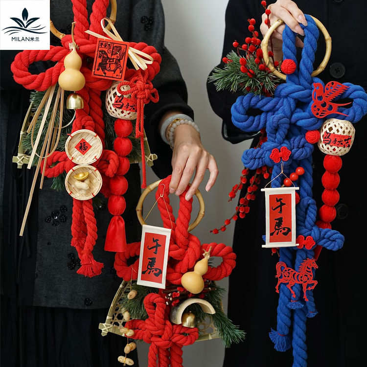 新中式门挂中国结棉线绳成品万字结手工DIY材料包 年宵花装饰挂件,鲜花速递/花卉仿真/绿植园艺,花艺材料,淘宝优惠券,粉丝福利购,淘宝优惠卷