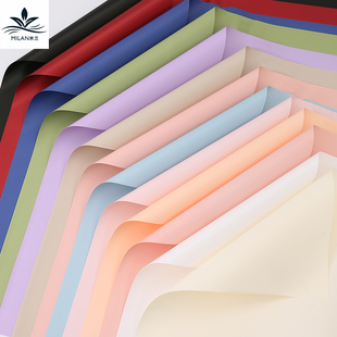 单色欧雅纸防水哑光膜鲜花包装纸玫瑰花束简约包花纸礼物DIY材料