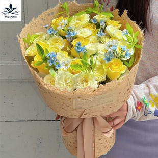 米兰 进口镂空梦幻纸鲜花包装纸褶皱纹理麻丝纸手工DIY花艺包花纸