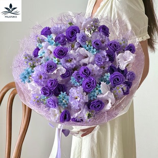 米兰 纯色乱麻纸鲜花花束包花纸麻丝纸手工DIY礼物花艺包装材料