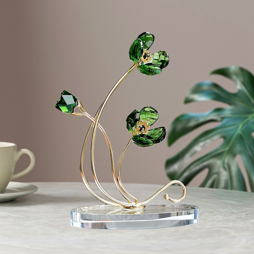 人造水晶送女友水晶四叶草