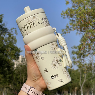 2025款巨好看的杯子316不锈钢保温杯大容量吸管女生便携车载水杯