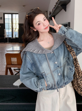 已出货   新款春季休闲牛仔拼接毛线外套2C098-2606P155K248