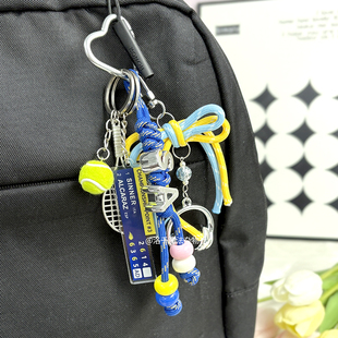 25年美网阿尔卡拉斯vs辛纳纪念钥匙扣原创球迷挂件纪念网球周边