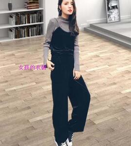 加大码胖MM女装2017年春季新款显瘦金丝绒连体裤长裤三百斤可穿