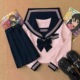 校供jk制服水手服日系甜美学院风套装 粉色正品 新款 芷诺原创春季