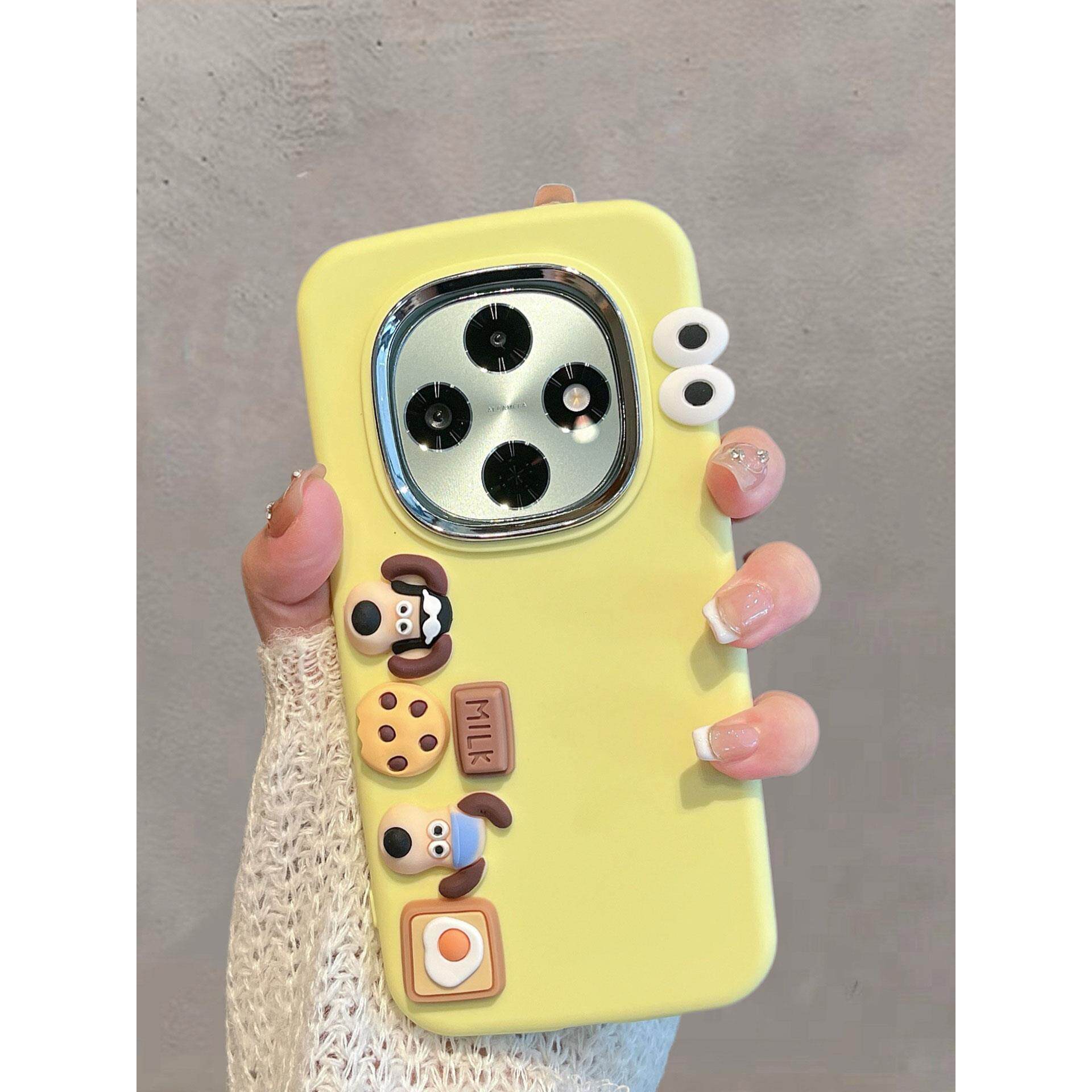 适用于oppoa6pro手机壳pln110新款0pp0a6pro5g可爱opa立体卡通卡通oppa全包防摔poopa软壳黄色手绳保护套女款