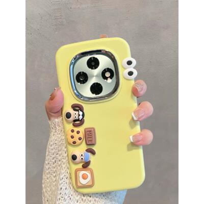 适用于oppoa6pro手机壳pln110新款0pp0a6pro5g可爱opa立体卡通卡通oppa全包防摔poopa软壳黄色手绳保护套女款