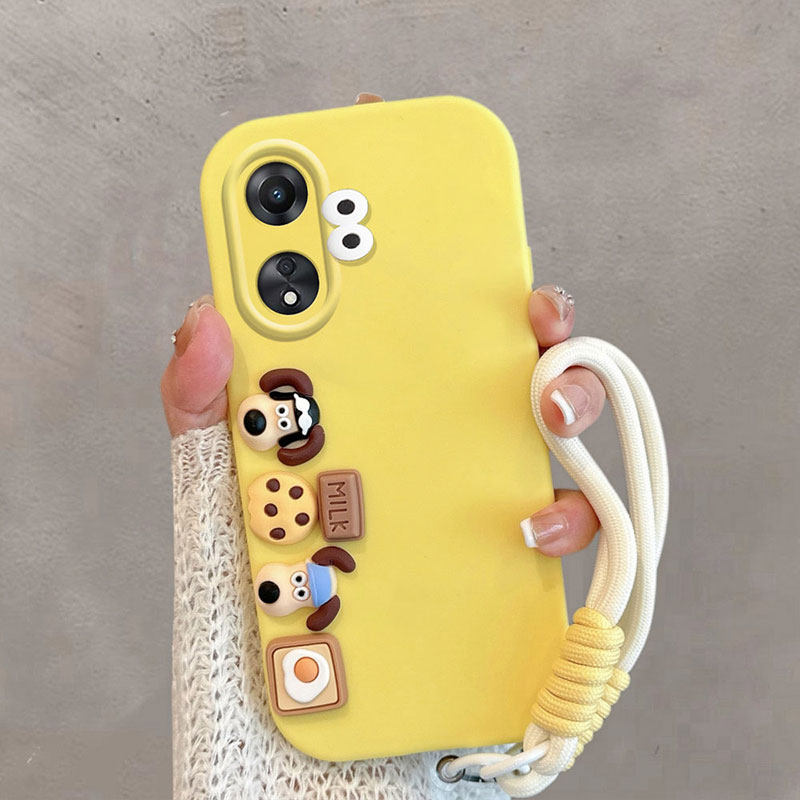 适用于oppoa58手机壳a2x卡通小狗a1活力版a58x5g可爱phj110立体创意萌oppoa1x新款全包防摔手绳保护套软壳女