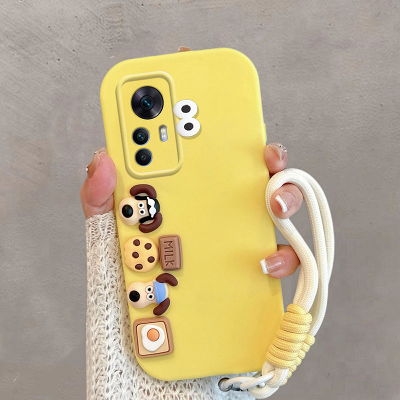 适用于红米k50至尊版手机壳卡通可爱小狗小米2022CP8469立体redmik50ultra新款k50u全包防摔手绳保护套软壳女