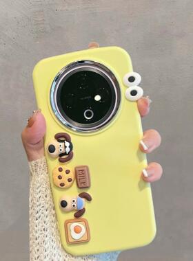 适用于vivoy500手机壳V2506A新款y500可爱voviy立体卡通小狗voy全包防摔viviy软壳步步高维沃手绳保护套黄色