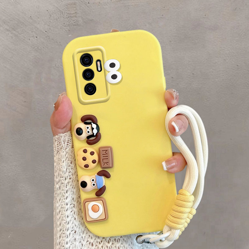 适用于vivos10e手机壳卡通v2130a可爱viv0s10e立体小狗步步高vivis创意萌新款维沃全包防摔手绳保护套软壳女