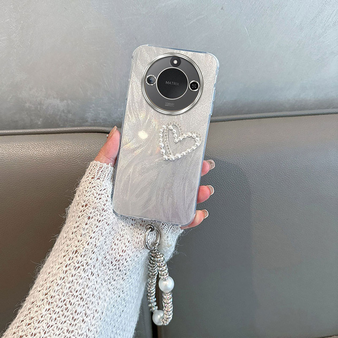 适用华为荣耀x60手机壳新款女brc一an00自带镜头膜honor60x叉六零brcan00全包防摔高级感简约时尚手链保护套