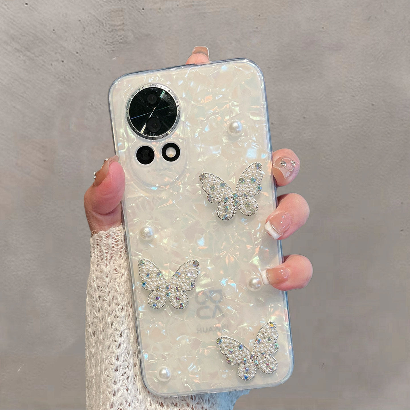 适用于华为nova13手机壳nove12半透明navo12pro新款女ultra小清新blk一al80立体蝴蝶blkal00高级感防摔保护套