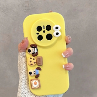 适用于华为mate70手机壳m70pro卡通小狗mt70por+可爱cls一al10立体创意70p十加新款全包防摔手绳保护套软壳女