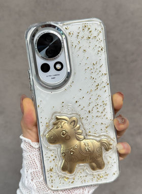 适用于华为nova13手机壳nove12透明navo12pro新款ultra镜头不包blk一al80新年马年马上有钱中国风防摔保护套