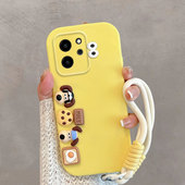 个性 适用于荣耀80se壳卡通可爱gia一an80立体创意8ose曲屏新款 giaan80es全包防摔软壳女新品 超萌ins黄色