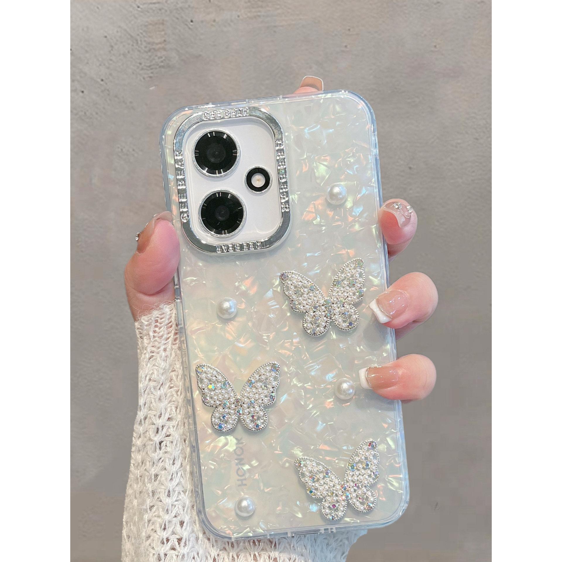 适用于华为荣耀400手机壳honor400pro半透明dnn一an00新款女dnpanoo小清新四百立体蝴蝶4oo高级感防摔保护套