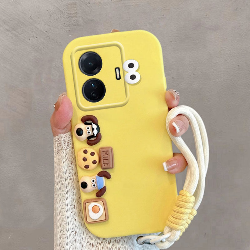 适用于vivos15e手机壳新款V2190A卡通小狗vivox15e可爱立体viv0s15e软壳全包防摔手绳保护套女款步步高维沃