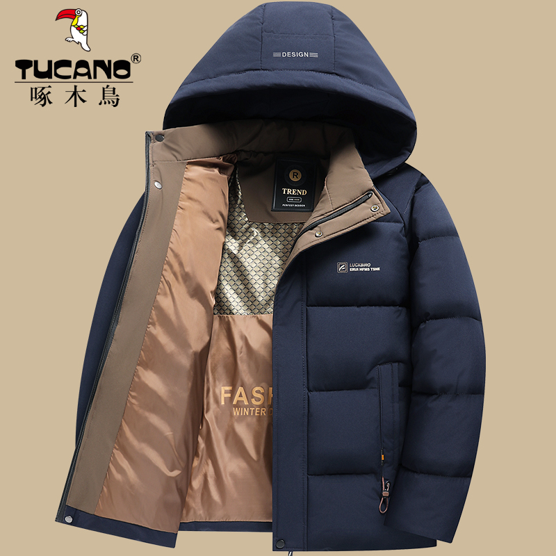 啄木鸟加厚保暖冬季短款面包棉服