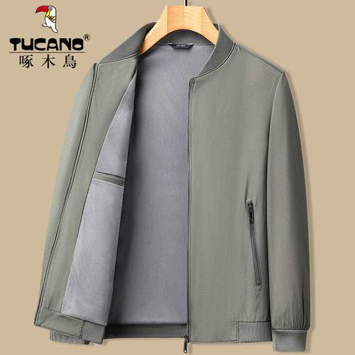 啄木鸟棒球领休闲夹克衫