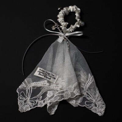 BlankLabel白色蕾丝芭蕾风浪漫水母 韩系ins高级感包挂件钥匙扣