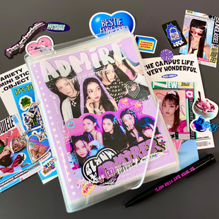 BlankLabel追星小卡收纳册韩系透明PVC拍立得小票夹贴纸活页收纳