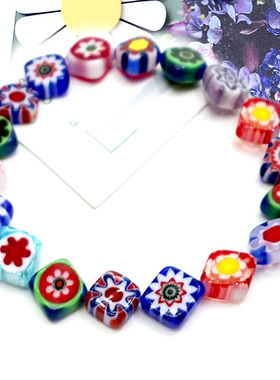 彩色琉璃手链椭圆手饰琉璃饰品