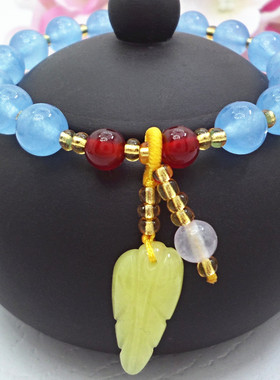 玉髓串珠水晶手链情侣手链