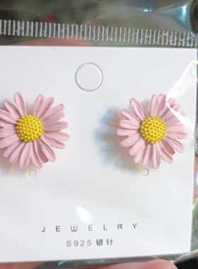 清新荷叶夏季耳饰S925银百搭复古绿色花瓣耳环女ins风花朵款耳钉