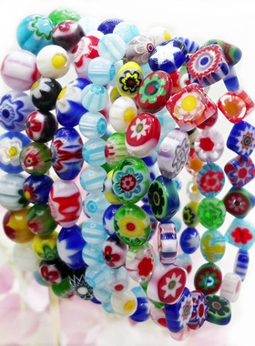 diy饰品配件天然彩色琉璃手串