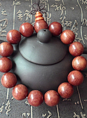 黄花梨木佛珠手链