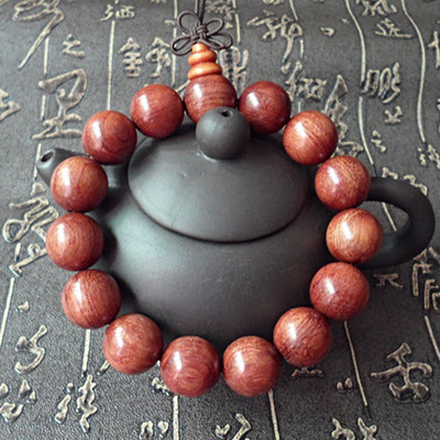 黄花梨木佛珠手链