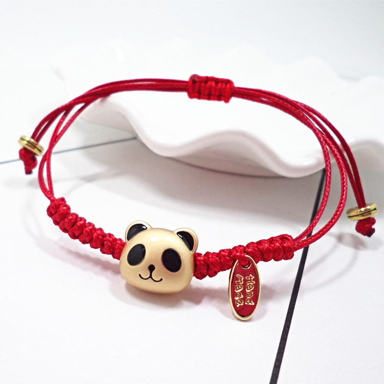 红绳红绳手链熊猫手链