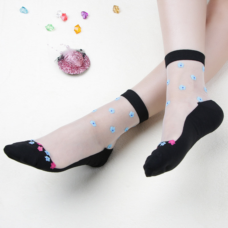 少女丝袜夏季超薄中筒玻璃丝袜女短袜水晶丝日系蕾丝花边袜防勾丝,女士内衣/男士内衣/家居服,短袜,淘宝优惠券,粉丝福利购,淘宝优惠卷