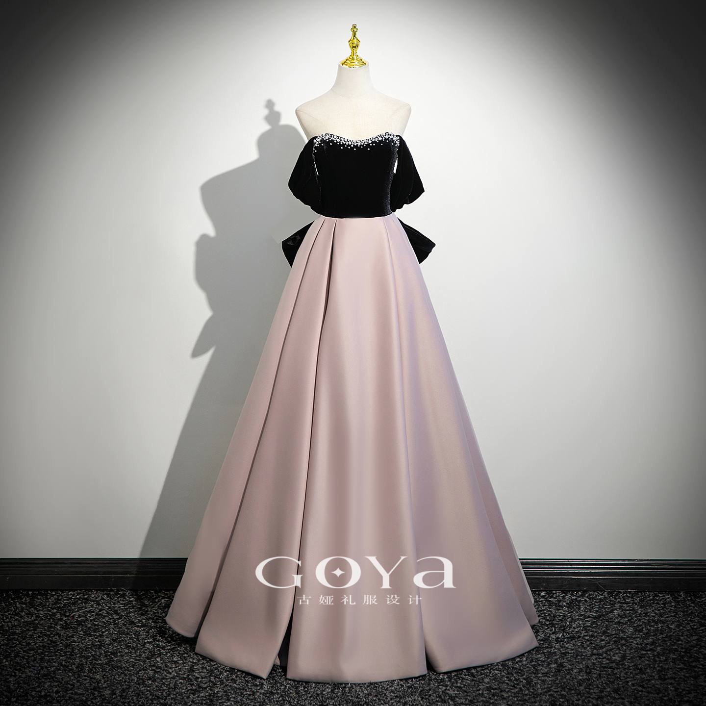 晚礼服女轻奢气质名媛粉色礼服裙