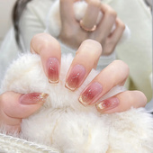 手工美甲腮红猫眼穿戴甲定制2024新年款 秋冬高级感显白 孕妇可用