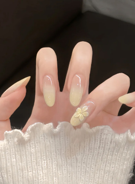 【悦已如花】手工穿戴甲独特绝美中长款春天美甲2026新款美甲贴片