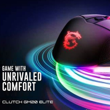 适用于 MSI/微星 CLUTCH GM20 ELITE精英版电竞鼠标有线RGB电脑鼠