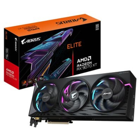 技嘉R9070XTAORUS E-16GD小雕GDDR6 PCI Express 5.0 x16电竞显卡