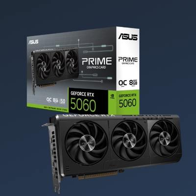 华硕PRIME-RTX5060-O8G电脑游戏显卡 正品联保5060三风扇