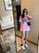 SUMMER DRESS 2024 NEW KOREAN FASHION BRAND EARTH FOAM THREE-DIMENSIONAL FLUORESCENT PRINT SHORT SLEEVE MID-LENGTH T-SHIRT WOMEN