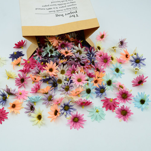 仿真小爪菊小雏菊5cm野花礼品盒花盒配花少数民族头饰簪花制作