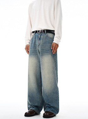 DL brand秋季复古水洗垂感直筒牛仔裤女痞帅宽松cleanfit休闲长裤