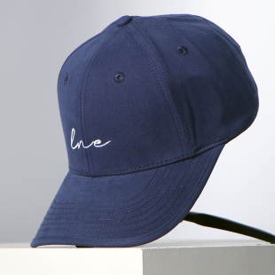 21cm加宽檐硬顶棉字母刺绣棒球帽帽子男女硬顶有型鸭舌帽加大头围