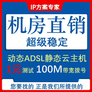 全国拨号vps混拨单地区adsl远程电脑静态服务器 物理拨号