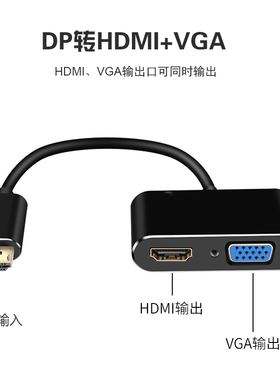 dp转hdmivga转换器显卡台式笔记本电脑DP接口连接显示器VGA HDMI