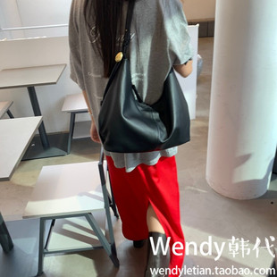 韩国代购 archivepke羊皮大容量单肩斜挎腋下包大号ridge 小众