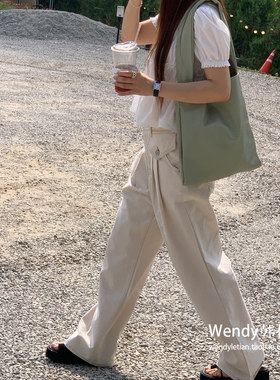 韩国代购小众设计师 archivepke 新款羊皮大容量单肩托特包took