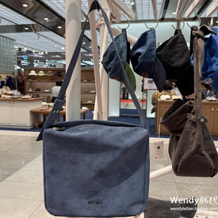 大容量宽肩带单肩斜挎包小方包 新款 邮差包 小众emis 韩国代购